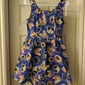 Retrolicious space cat dress size SMALL
